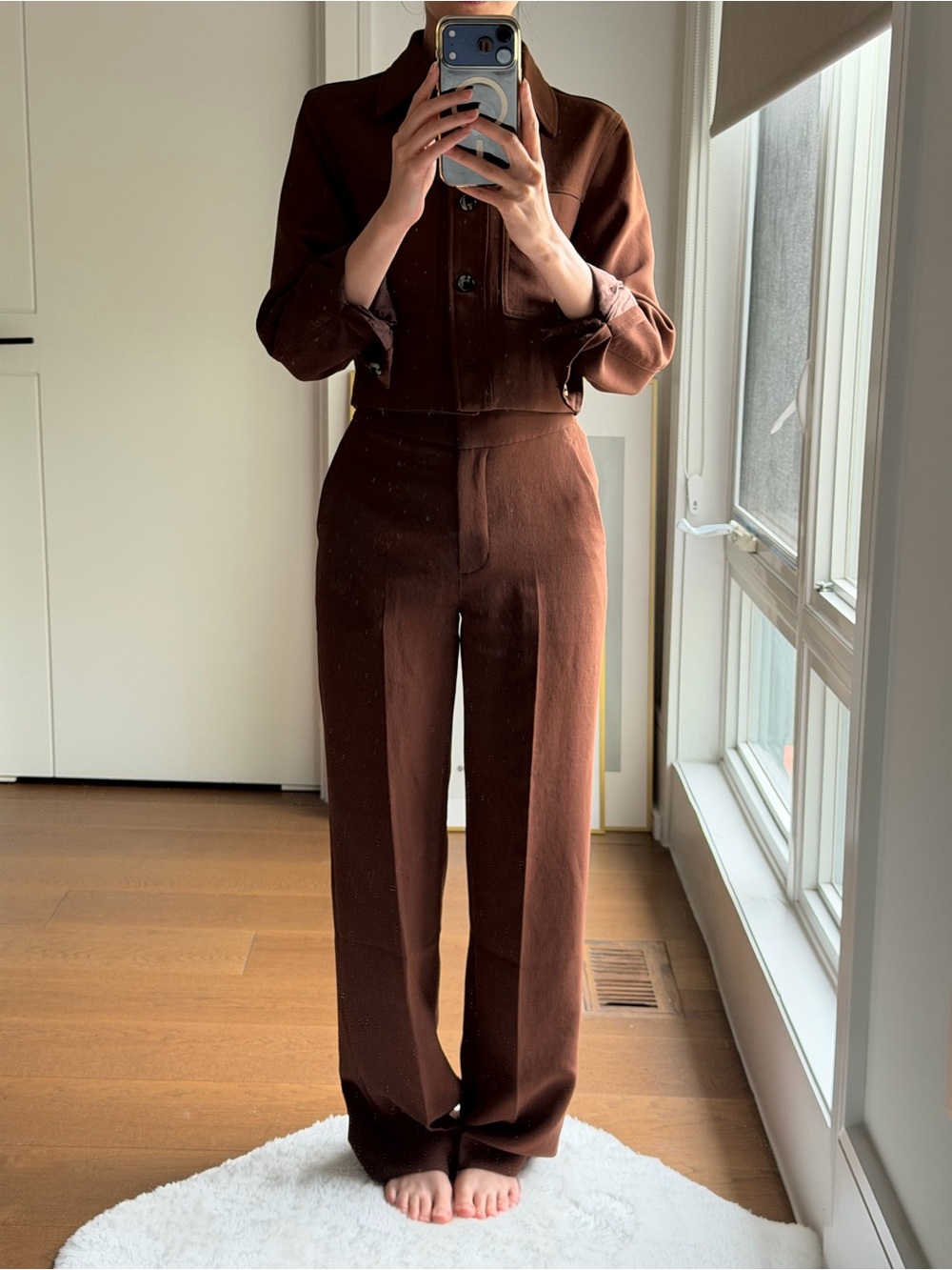 Wilfred Crepette Crop Blazer & Effortless Pants Set - Picture 2 of 6